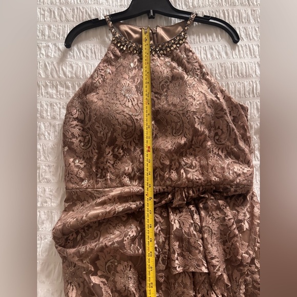 Cameron Blake Mother of the Bride Elegant Lace and Brad Trim Dress Sz 10 - Picture 13 of 15